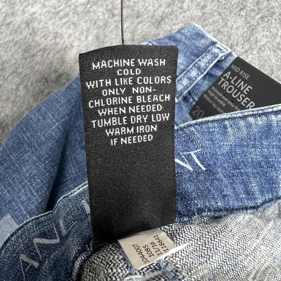 Lane Bryant Jeans Womens 20 Blue Mid Rise A Line Trouser Wide Leg Stretch Denim - Picture 6 of 12